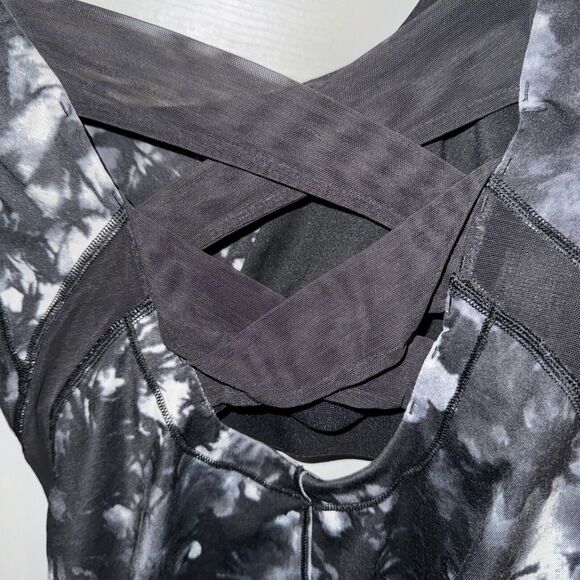 Lululemon Rise and Flow Tank Dusk Dye White Black / Black Sz 6 - Picture 4 of 7